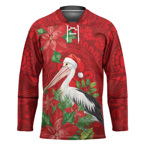 Australian Pelican Hockey Jersey Aboriginal Inspired Christmas - Aussie Hoodie