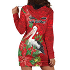 Australian Pelican Hoodie Dress Aboriginal Inspired Christmas - Aussie Hoodie
