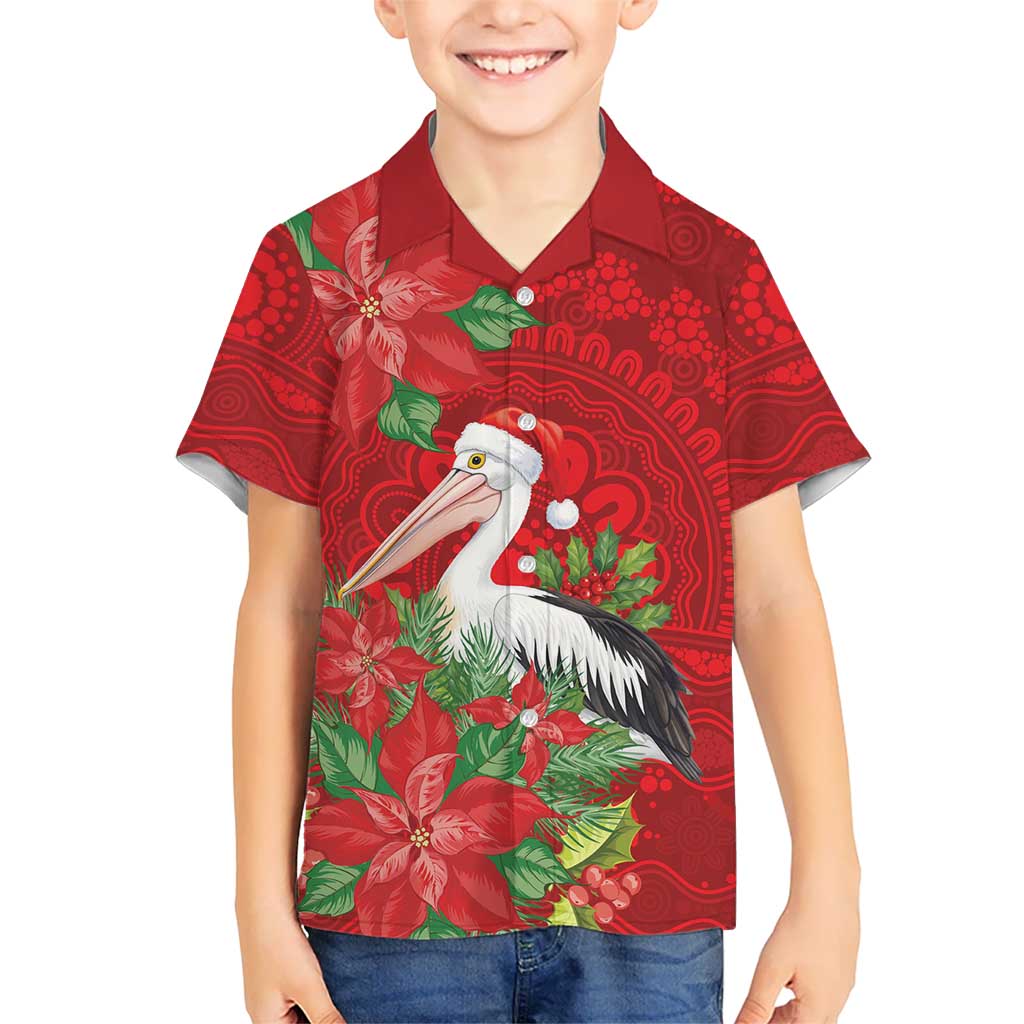 Australian Pelican Kid Hawaiian Shirt Aboriginal Inspired Christmas - Aussie Hoodie