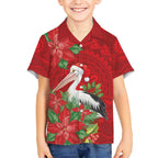 Australian Pelican Kid Hawaiian Shirt Aboriginal Inspired Christmas - Aussie Hoodie