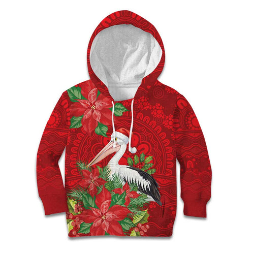 Australian Pelican Kid Hoodie Aboriginal Inspired Christmas - Aussie Hoodie