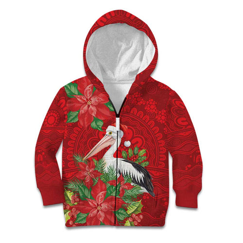 Australian Pelican Kid Hoodie Aboriginal Inspired Christmas - Aussie Hoodie