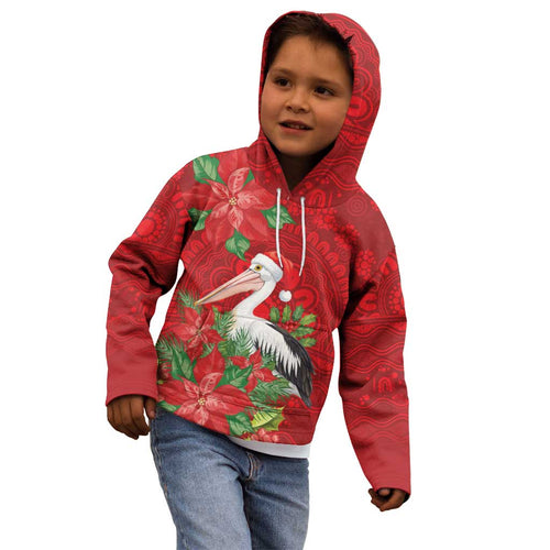 Australian Pelican Kid Hoodie Aboriginal Inspired Christmas - Aussie Hoodie