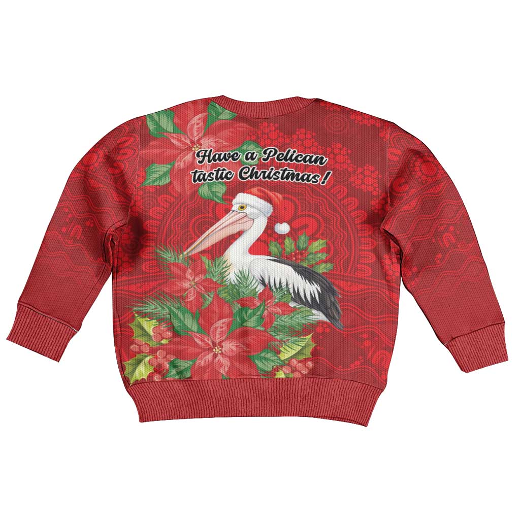 Australian Pelican Kid Ugly Christmas Sweater Aboriginal Inspired Christmas - Aussie Hoodie