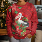 Australian Pelican Kid Ugly Christmas Sweater Aboriginal Inspired Christmas - Aussie Hoodie