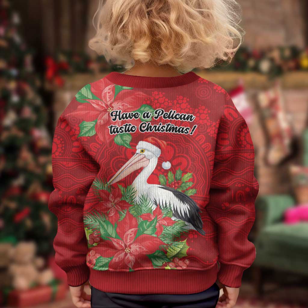 Australian Pelican Kid Ugly Christmas Sweater Aboriginal Inspired Christmas - Aussie Hoodie