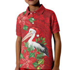 Australian Pelican Kid Polo Shirt Aboriginal Inspired Christmas - Aussie Hoodie