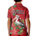 Australian Pelican Kid Polo Shirt Aboriginal Inspired Christmas - Aussie Hoodie