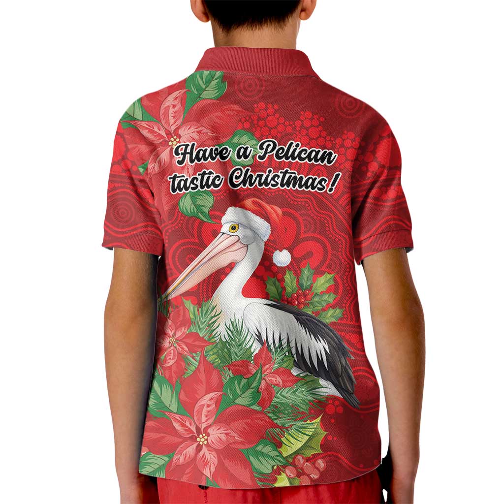 Australian Pelican Kid Polo Shirt Aboriginal Inspired Christmas - Aussie Hoodie