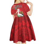 Australian Pelican Kid Short Sleeve Dress Aboriginal Inspired Christmas - Aussie Hoodie