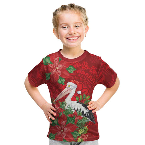 Australian Pelican Kid T Shirt Aboriginal Inspired Christmas - Aussie Hoodie