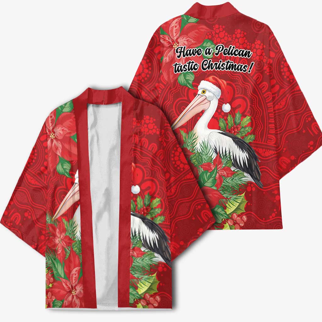 Australian Pelican Kimono Aboriginal Inspired Christmas - Aussie Hoodie