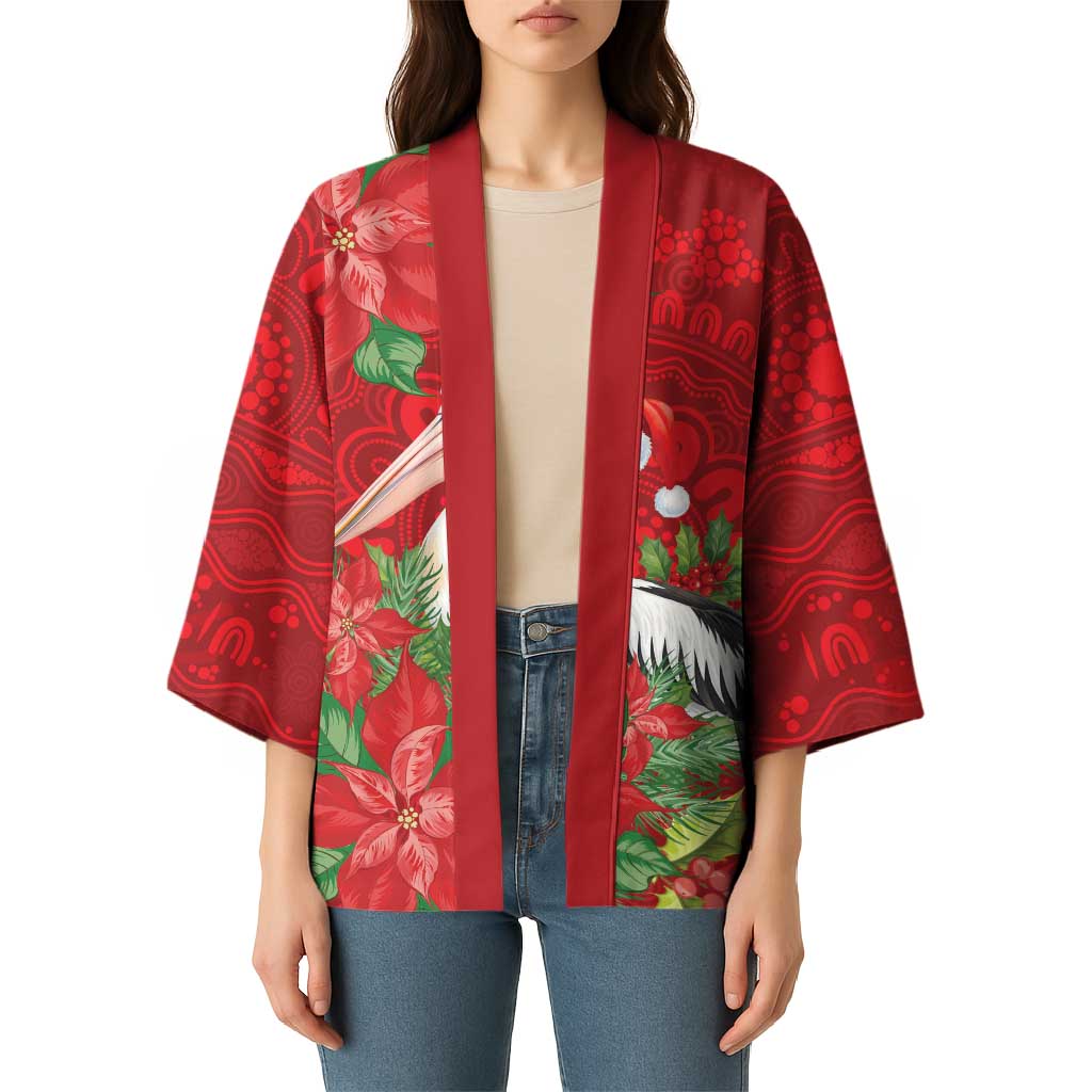 Australian Pelican Kimono Aboriginal Inspired Christmas - Aussie Hoodie