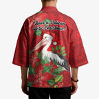 Australian Pelican Kimono Aboriginal Inspired Christmas - Aussie Hoodie