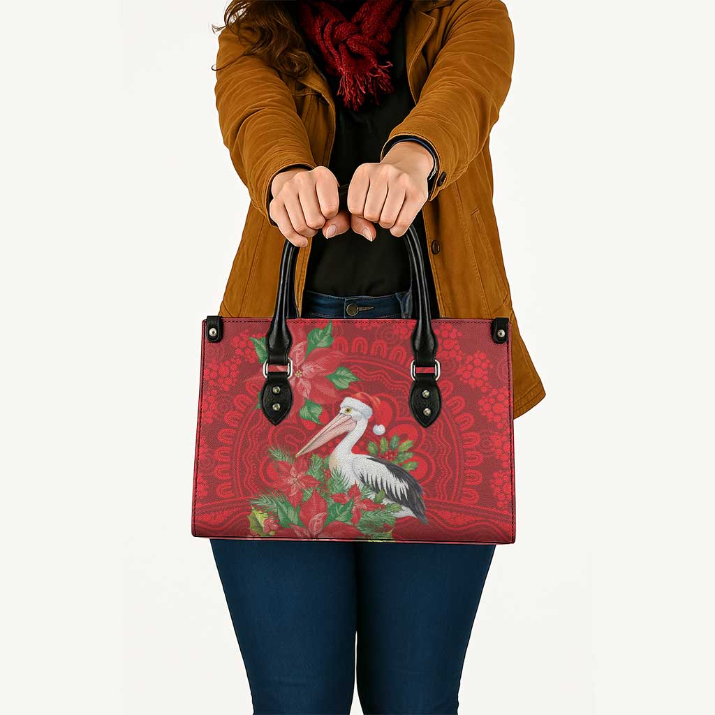 Australian Pelican Leather Bag Aboriginal Inspired Christmas - Aussie Hoodie