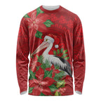 Australian Pelican Long Sleeve Shirt Aboriginal Inspired Christmas - Aussie Hoodie