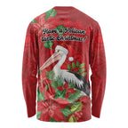 Australian Pelican Long Sleeve Shirt Aboriginal Inspired Christmas - Aussie Hoodie