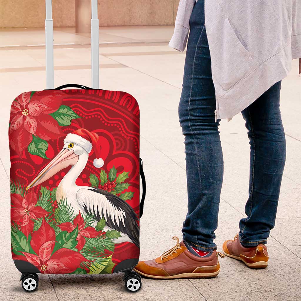Australian Pelican Luggage Cover Aboriginal Inspired Christmas - Aussie Hoodie
