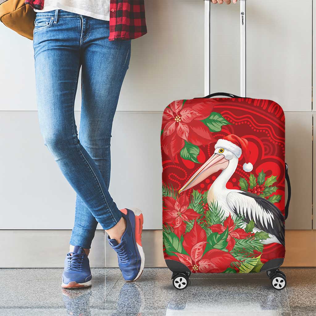 Australian Pelican Luggage Cover Aboriginal Inspired Christmas - Aussie Hoodie