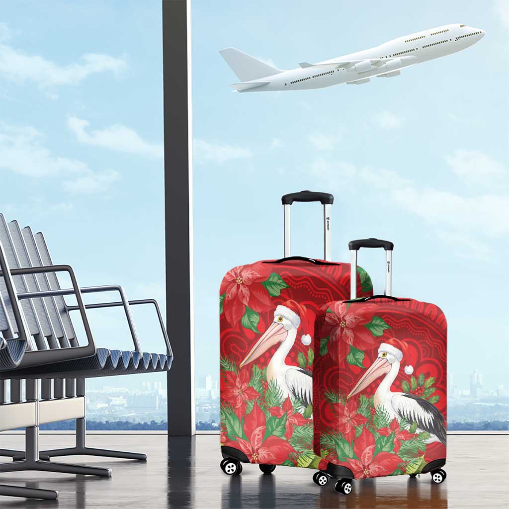Australian Pelican Luggage Cover Aboriginal Inspired Christmas - Aussie Hoodie