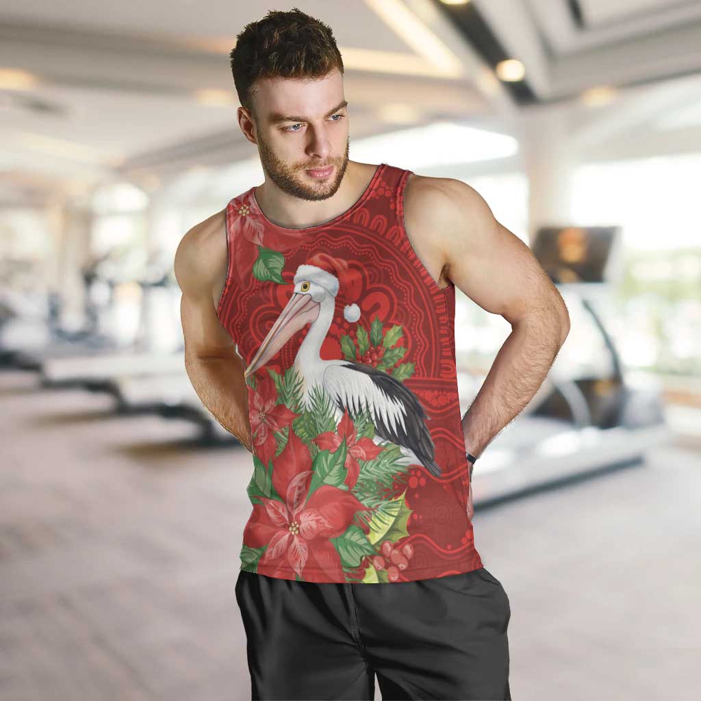 Australian Pelican Men Tank Top Aboriginal Inspired Christmas - Aussie Hoodie