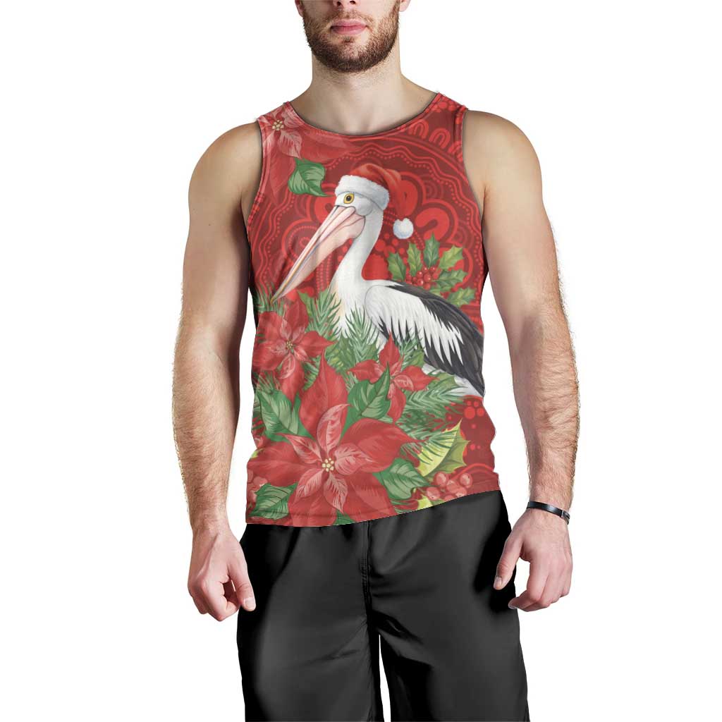 Australian Pelican Men Tank Top Aboriginal Inspired Christmas - Aussie Hoodie