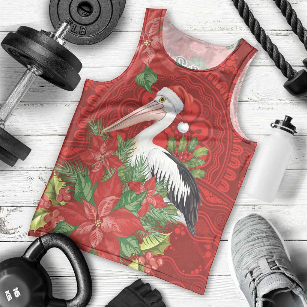 Australian Pelican Men Tank Top Aboriginal Inspired Christmas - Aussie Hoodie