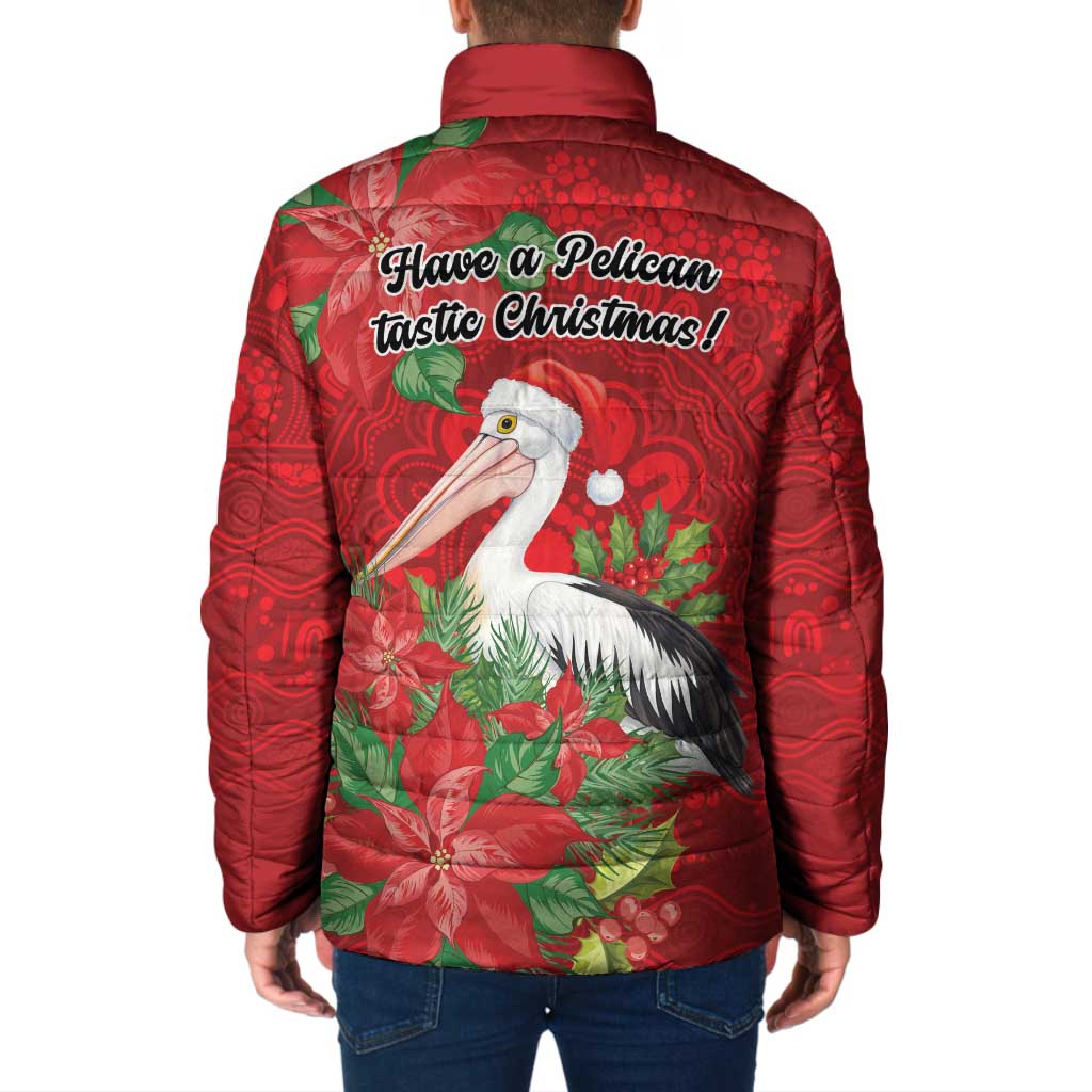 Australian Pelican Padded Jacket Aboriginal Inspired Christmas - Aussie Hoodie