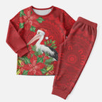 Australian Pelican Christmas Pajama Set Aboriginal Inspired Christmas - Aussie Hoodie