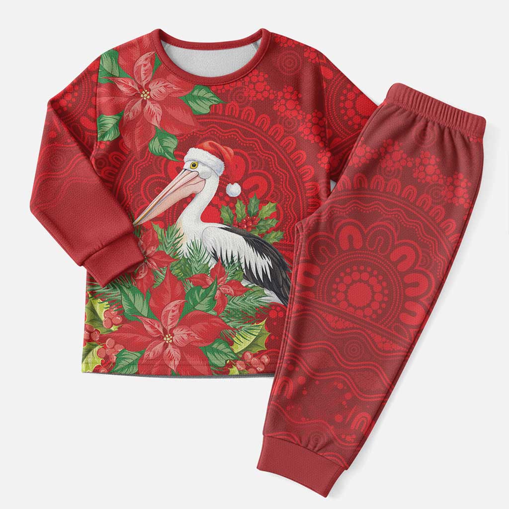 Australian Pelican Christmas Pajama Set Aboriginal Inspired Christmas - Aussie Hoodie