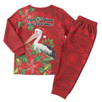 Australian Pelican Christmas Pajama Set Aboriginal Inspired Christmas - Aussie Hoodie