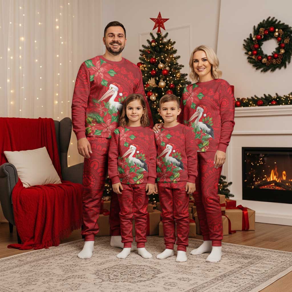 Australian Pelican Christmas Pajama Set Aboriginal Inspired Christmas - Aussie Hoodie