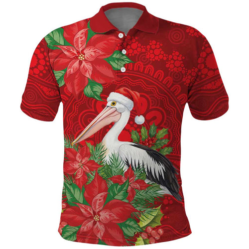Australian Pelican Polo Shirt Aboriginal Inspired Christmas - Aussie Hoodie
