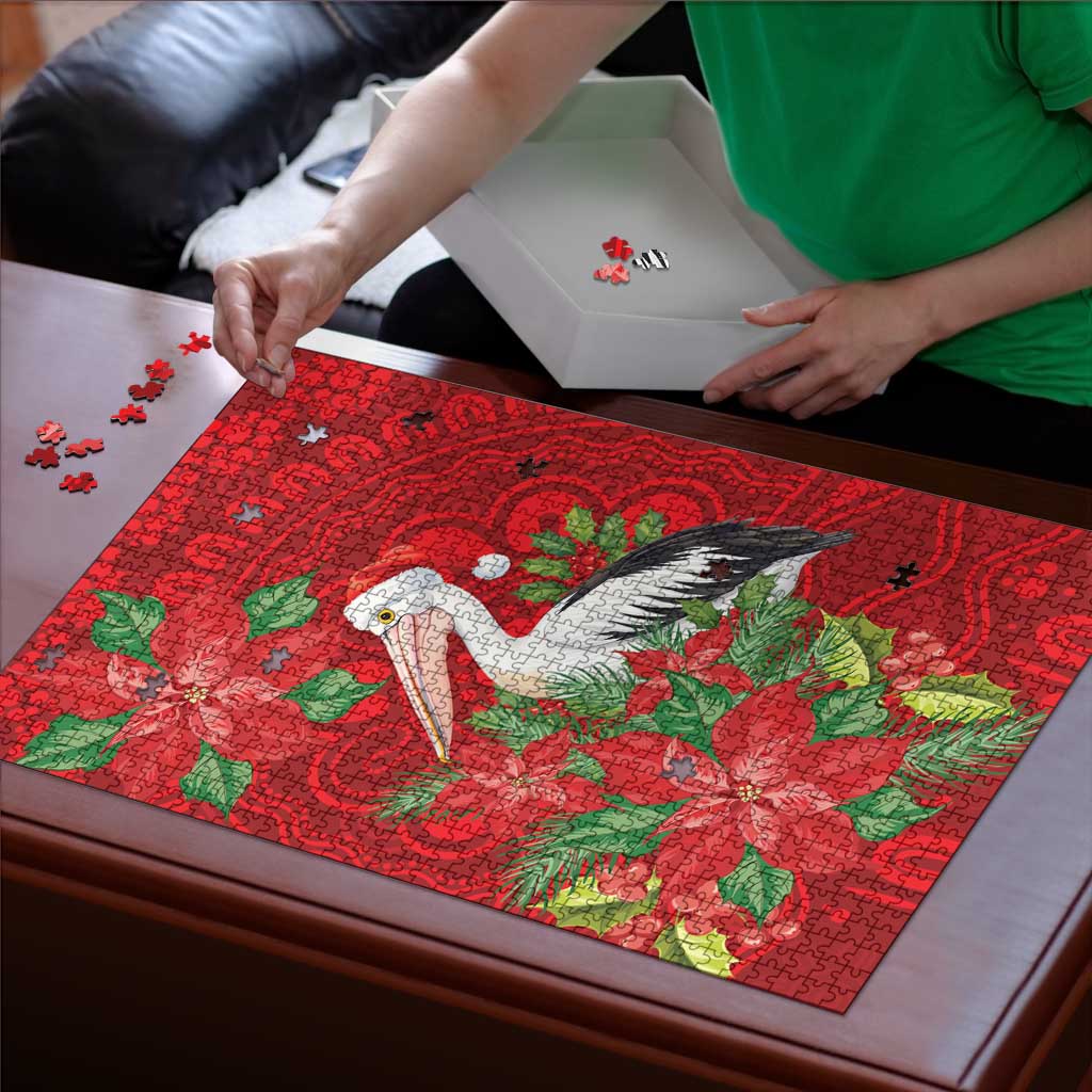 Australian Pelican Puzzle Aboriginal Inspired Christmas - Aussie Hoodie