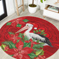 Australian Pelican Round Carpet Aboriginal Inspired Christmas - Aussie Hoodie