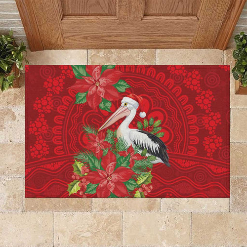 Australian Pelican Rubber Doormat Aboriginal Inspired Christmas - Aussie Hoodie
