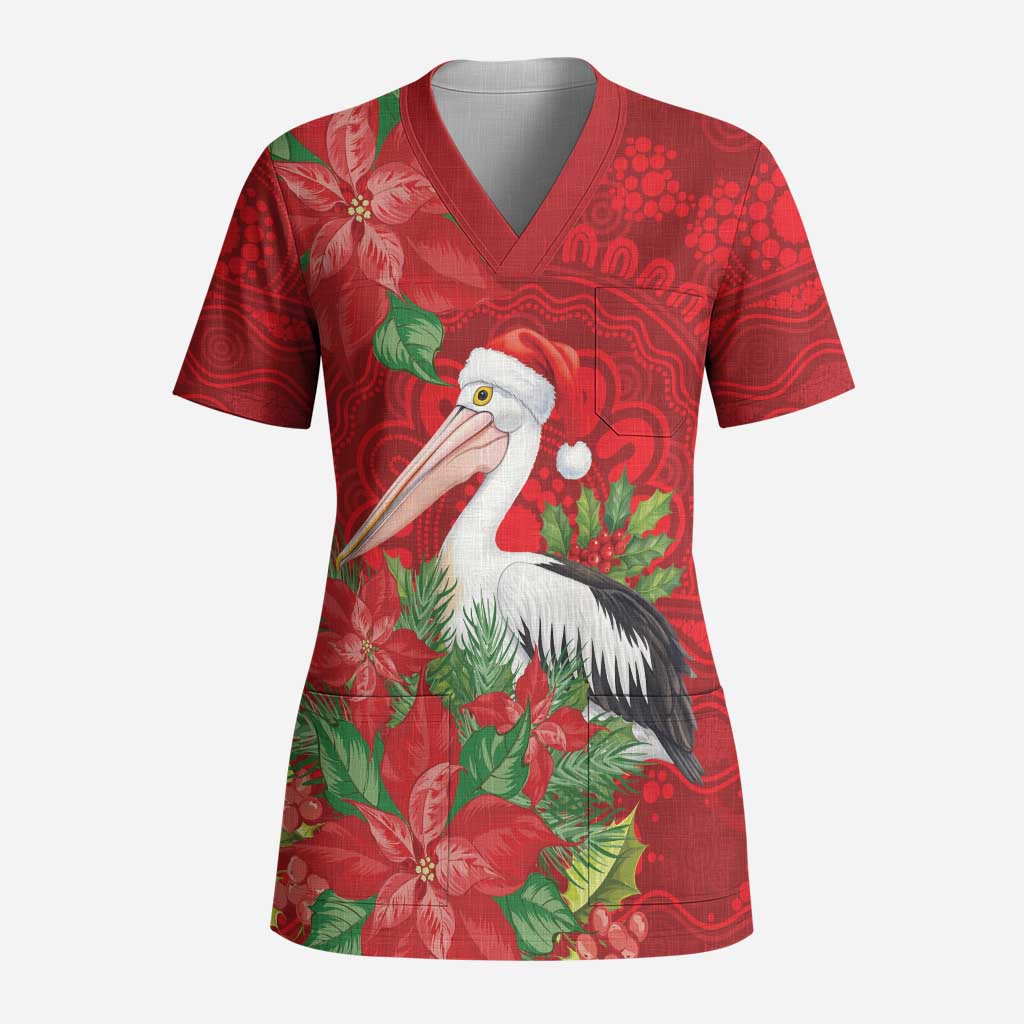 Australian Pelican Scrub Top Aboriginal Inspired Christmas - Aussie Hoodie