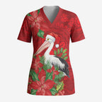 Australian Pelican Scrub Top Aboriginal Inspired Christmas - Aussie Hoodie