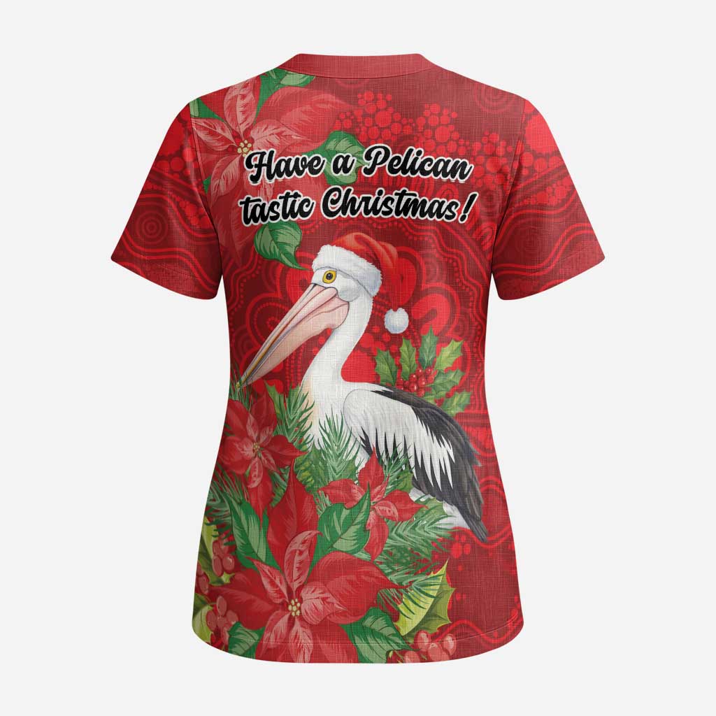 Australian Pelican Scrub Top Aboriginal Inspired Christmas - Aussie Hoodie