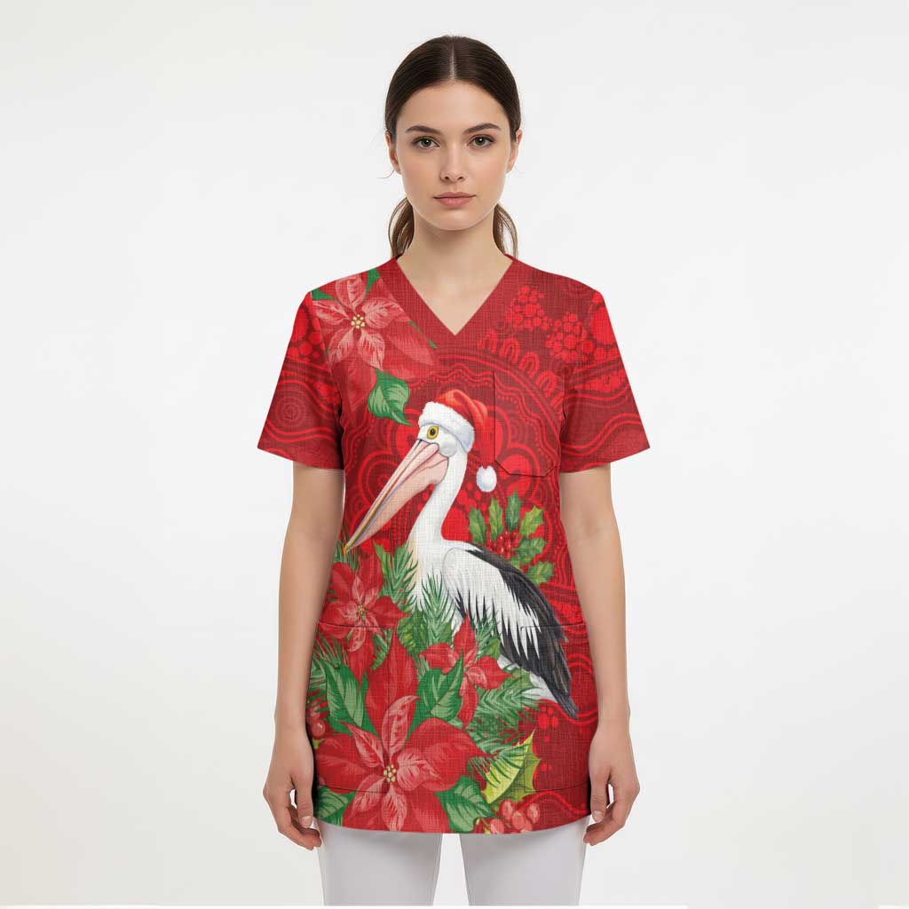 Australian Pelican Scrub Top Aboriginal Inspired Christmas - Aussie Hoodie