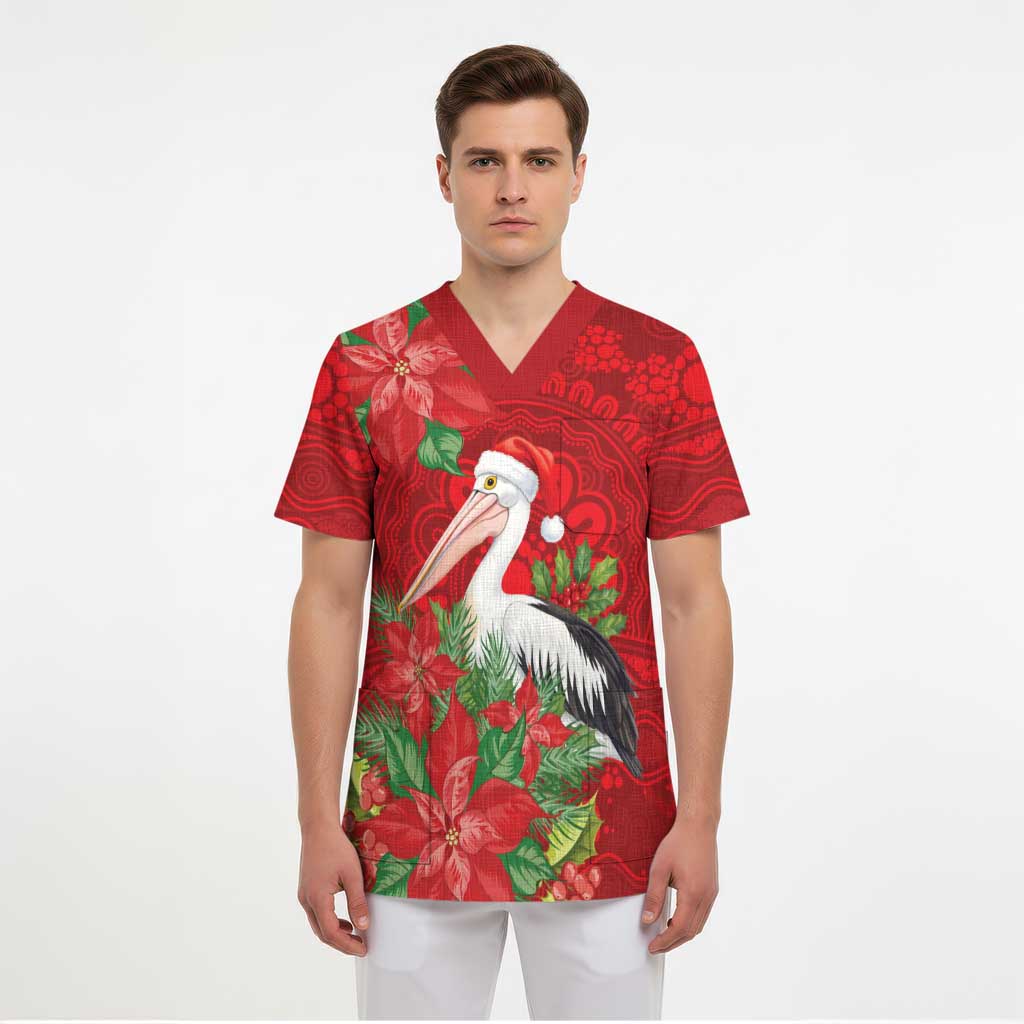 Australian Pelican Scrub Top Aboriginal Inspired Christmas - Aussie Hoodie