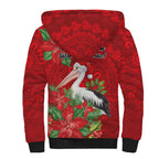 Australian Pelican Sherpa Hoodie Aboriginal Inspired Christmas - Aussie Hoodie