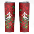 Australian Pelican Skinny Tumbler Aboriginal Inspired Christmas - Aussie Hoodie