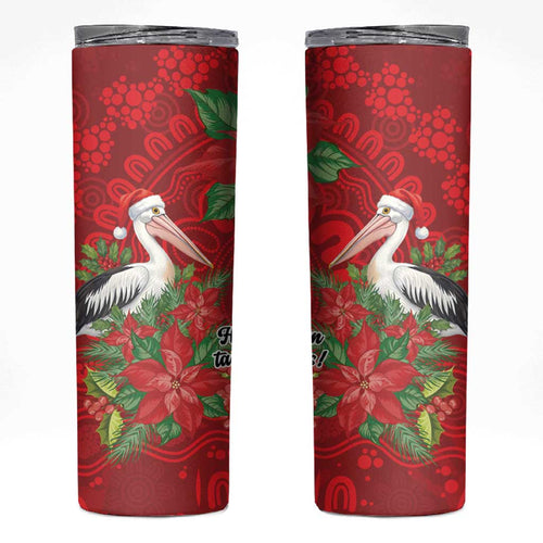 Australian Pelican Skinny Tumbler Aboriginal Inspired Christmas - Aussie Hoodie