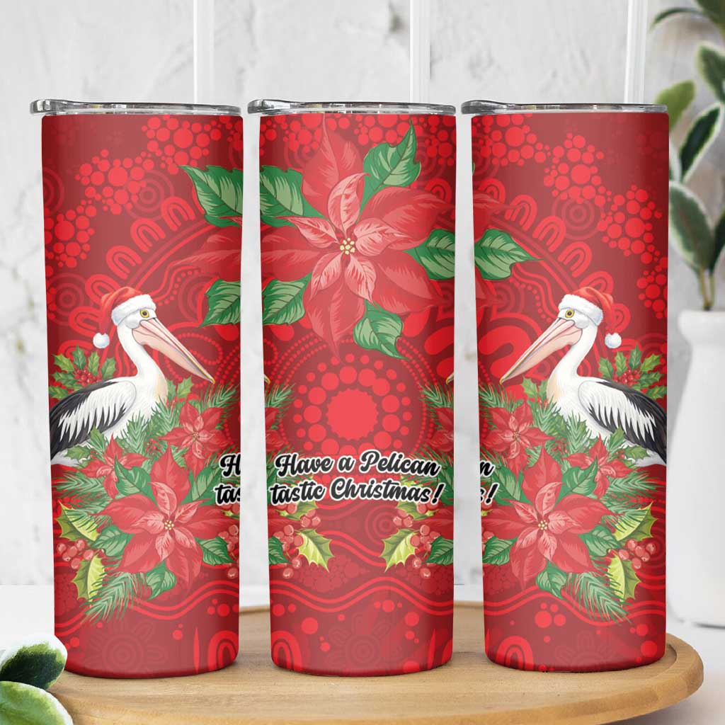 Australian Pelican Skinny Tumbler Aboriginal Inspired Christmas - Aussie Hoodie