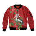 Australian Pelican Sleeve Zip Bomber Jacket Aboriginal Inspired Christmas - Aussie Hoodie