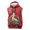 Australian Pelican Sleeveless Hoodie Aboriginal Inspired Christmas - Aussie Hoodie