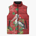 Australian Pelican Sleeveless Puffer Jacket Aboriginal Inspired Christmas - Aussie Hoodie