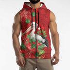 Australian Pelican Sleeveless Zip Hoodie Aboriginal Inspired Christmas LT9