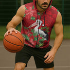 Australian Pelican Sleeveless Zip Hoodie Aboriginal Inspired Christmas LT9